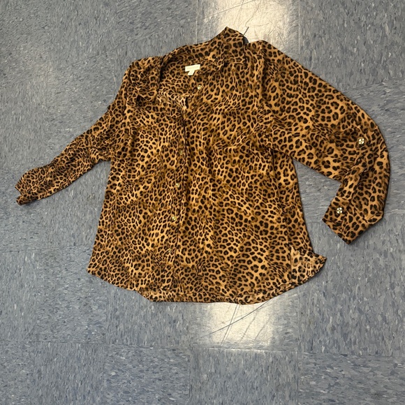 Charter Club Leopard Print Blouse - Picture 1 of 1